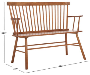 Safavieh Addison Spindleback Settee Natural AMH8513D