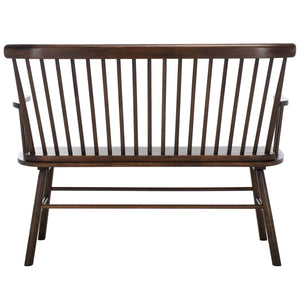 Safavieh Addison Spindleback Settee AMH8513E Dark Walnut