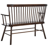 Safavieh Addison Spindleback Settee AMH8513E Dark Walnut