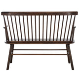 Safavieh Addison Spindleback Settee AMH8513E Dark Walnut