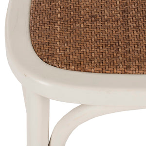 Safavieh FRANKLIN X Back Side Chairs - Timeless Bistro Elegance for Modern Dining Spaces, Set of Two Antique White AMH9500A-SET2