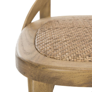 Safavieh FRANKLIN X Back Side Chairs - Timeless Bistro Elegance for Modern Dining Spaces, Set of Two Oak AMH9500C-SET2
