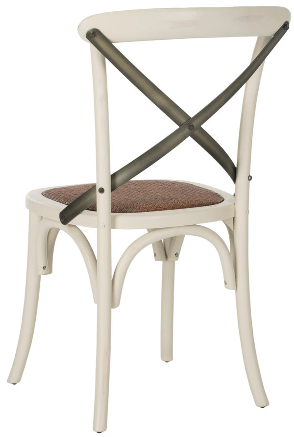Safavieh ELEANOR Bentwood-Inspired Side Chair - Vintage European Charm for Stylish Dining Spaces and Bistros Antique White AMH9501A-SET2