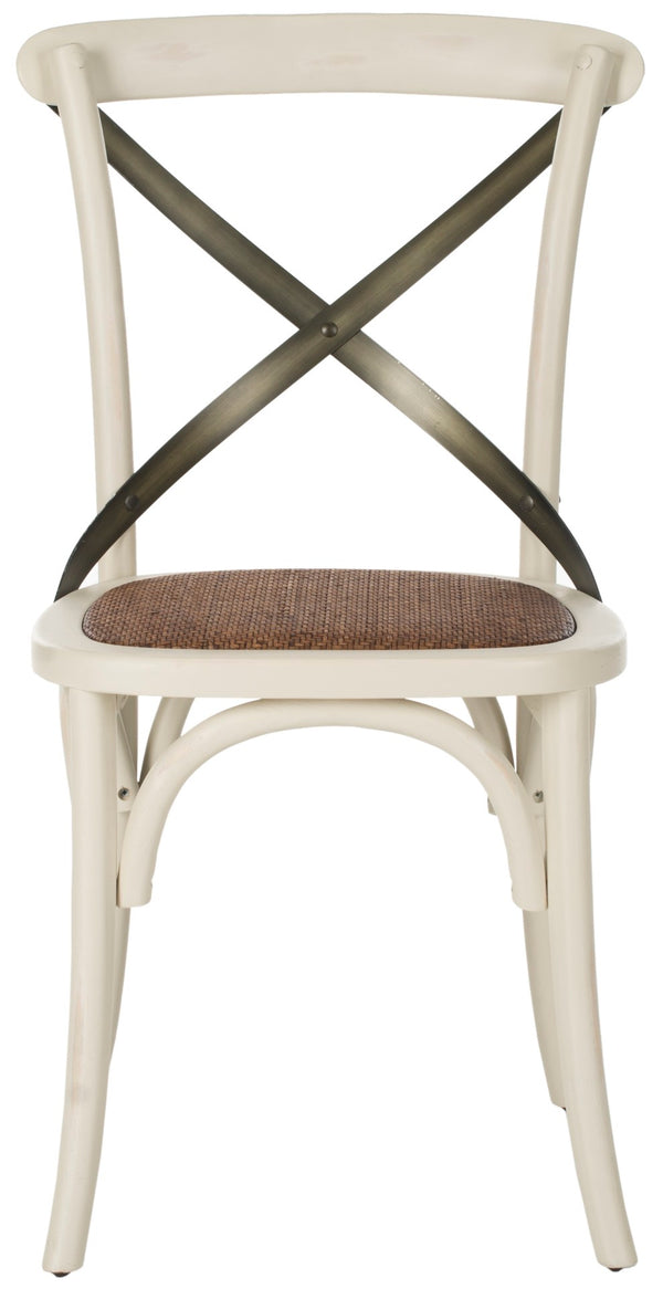 Safavieh ELEANOR Bentwood-Inspired Side Chair - Vintage European Charm for Stylish Dining Spaces and Bistros Antique White AMH9501A-SET2
