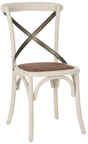 Safavieh ELEANOR Bentwood-Inspired Side Chair - Vintage European Charm for Stylish Dining Spaces and Bistros Antique White AMH9501A-SET2