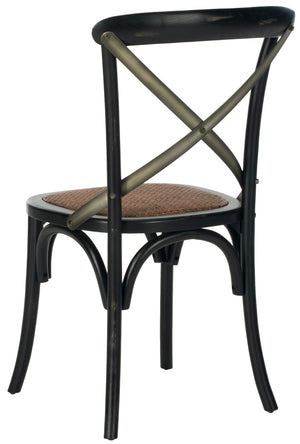 Safavieh ELEANOR Bentwood-Inspired Side Chair - Vintage European Charm for Stylish Dining Spaces and Bistros Black AMH9501B-SET2