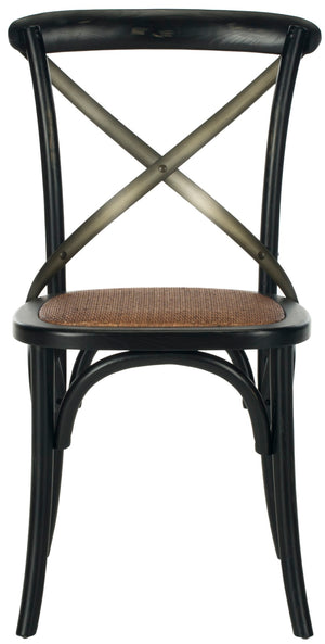 Safavieh ELEANOR Bentwood-Inspired Side Chair - Vintage European Charm for Stylish Dining Spaces and Bistros Black AMH9501B-SET2