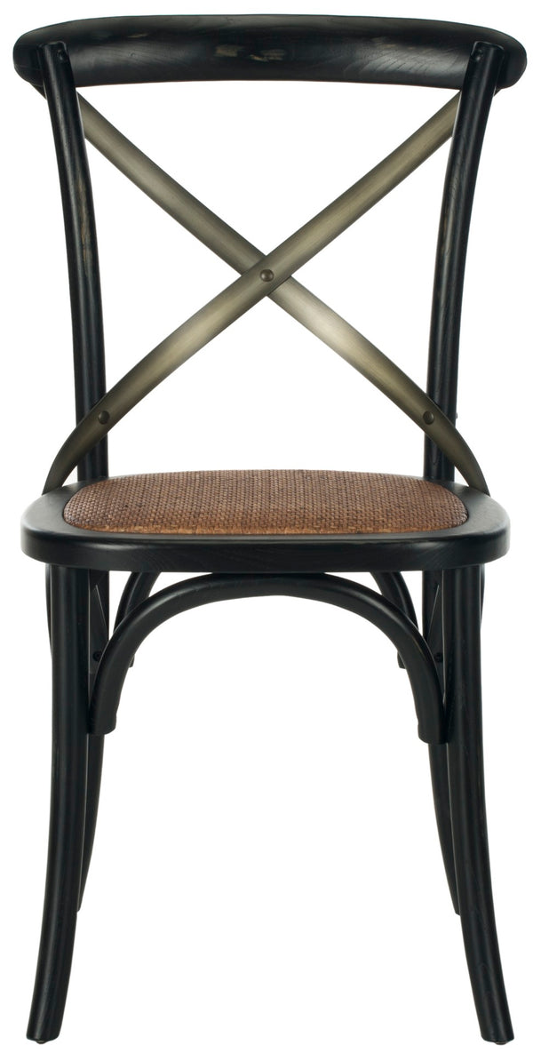 Safavieh ELEANOR Bentwood-Inspired Side Chair - Vintage European Charm for Stylish Dining Spaces and Bistros Black AMH9501B-SET2