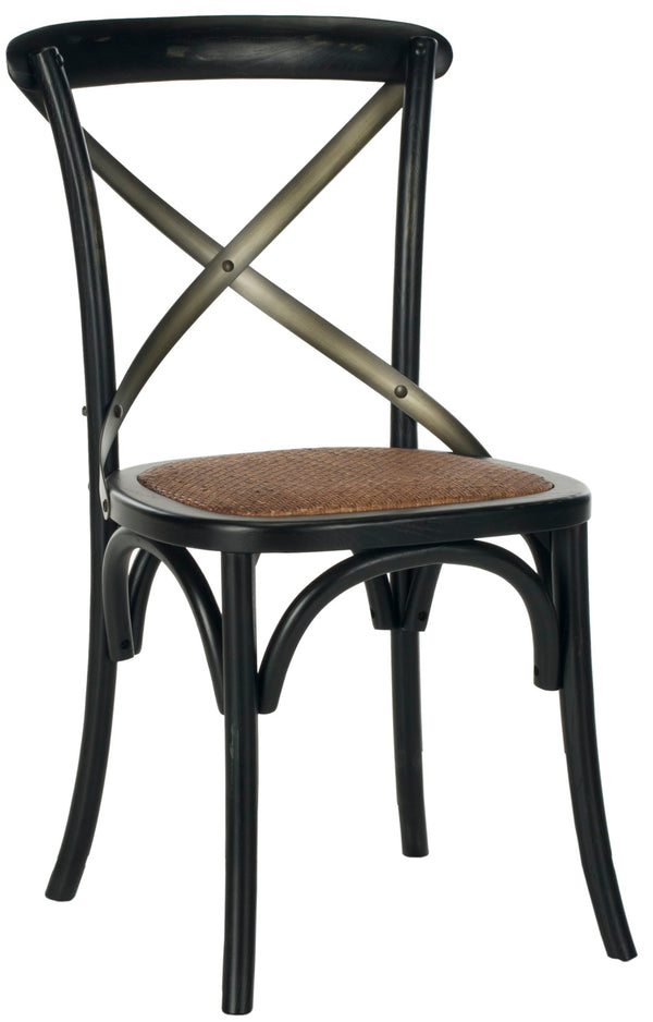 Safavieh ELEANOR Bentwood-Inspired Side Chair - Vintage European Charm for Stylish Dining Spaces and Bistros Black AMH9501B-SET2