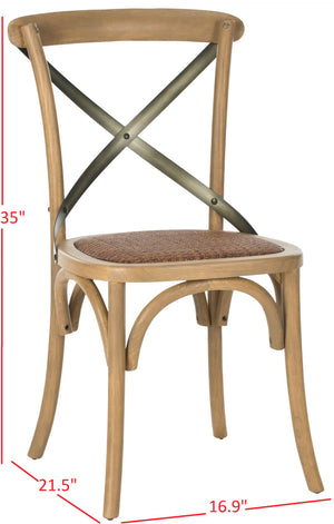 Safavieh ELEANOR Bentwood-Inspired Side Chair - Vintage European Charm for Stylish Dining Spaces and Bistros Oak AMH9501C-SET2