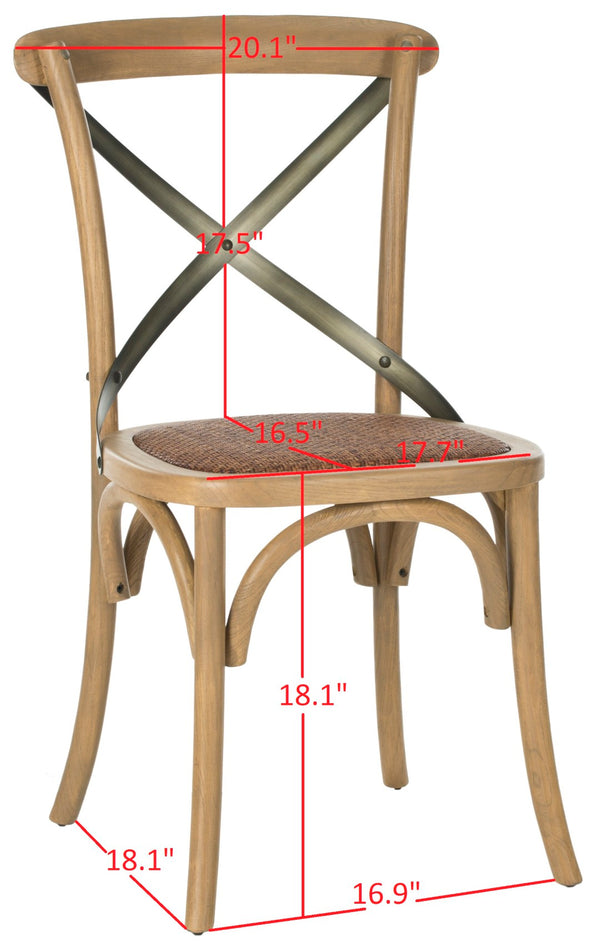 Safavieh ELEANOR Bentwood-Inspired Side Chair - Vintage European Charm for Stylish Dining Spaces and Bistros Oak AMH9501C-SET2