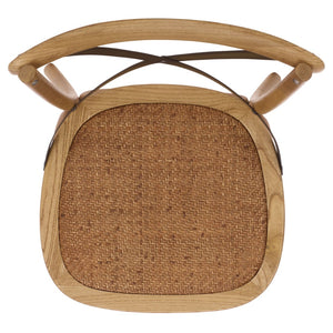 Safavieh ELEANOR Bentwood-Inspired Side Chair - Vintage European Charm for Stylish Dining Spaces and Bistros Oak AMH9501C-SET2