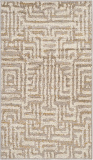 Safavieh Amsterdam Bohemian Area Rug With Geometric Design – Durable Comfort For Modern Living Spaces Ivory ,Mauve Polypropylene Pile Ams106a-5r