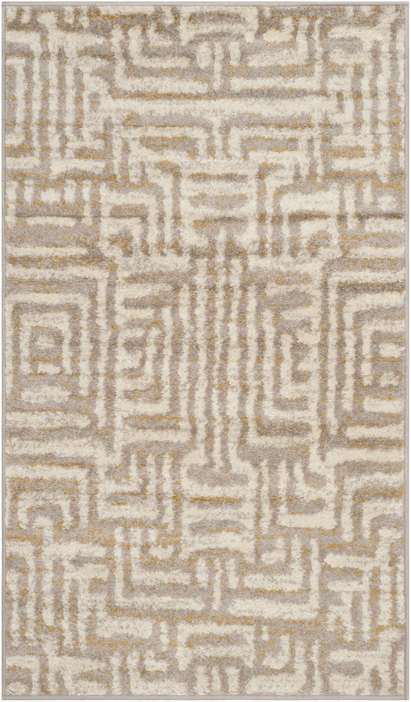 Safavieh Amsterdam Bohemian Area Rug With Geometric Design – Durable Comfort For Modern Living Spaces Ivory ,Mauve Polypropylene Pile Ams106a-5r