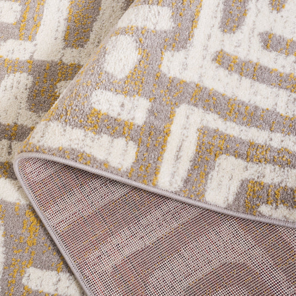 Safavieh Amsterdam Bohemian Area Rug With Geometric Design – Durable Comfort For Modern Living Spaces Ivory ,Mauve Polypropylene Pile Ams106a-5r