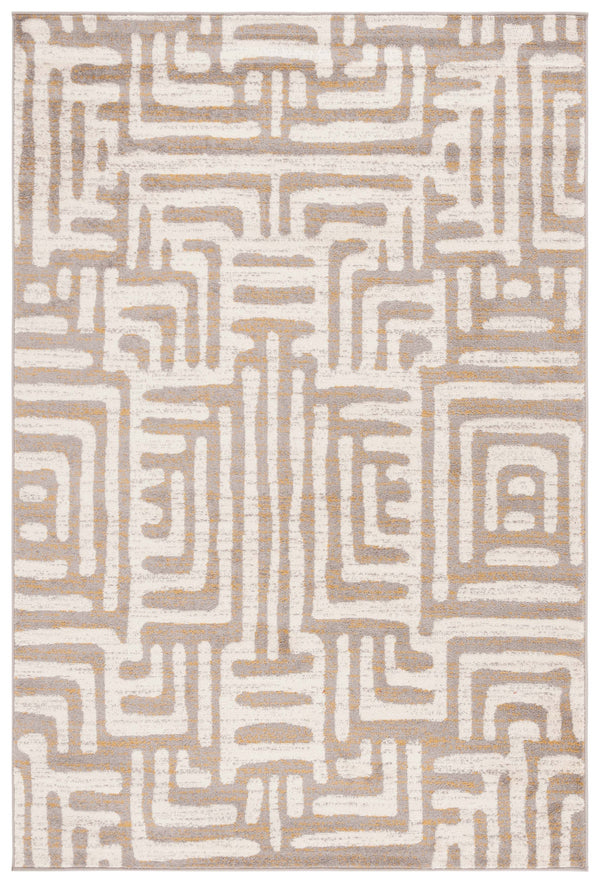 Safavieh Amsterdam Bohemian Area Rug With Geometric Design – Durable Comfort For Modern Living Spaces Ivory ,Mauve Polypropylene Pile Ams106a-5r