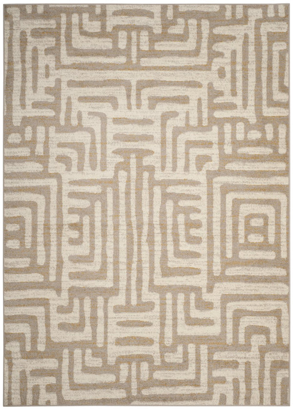 Safavieh Amsterdam Bohemian Area Rug With Geometric Design – Durable Comfort For Modern Living Spaces Ivory ,Mauve Polypropylene Pile Ams106a-5r