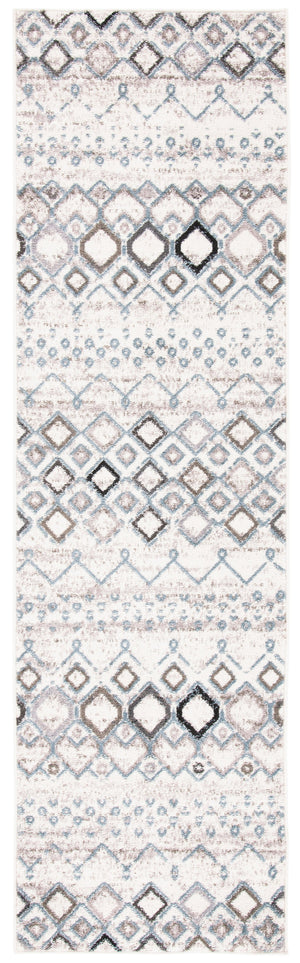 Safavieh Amsterdam Area Rug - Elegant Power-loomed Design With Bohemian Charm For Effortless Home Style Ivory ,Grey Polypropylene Pile Ams108a-4sq