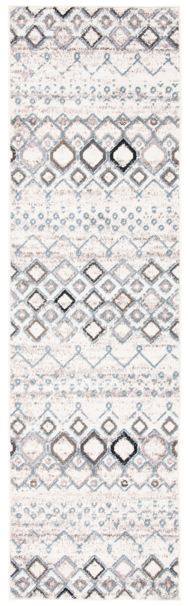 Safavieh Amsterdam Area Rug - Elegant Power-loomed Design With Bohemian Charm For Effortless Home Style Ivory ,Grey Polypropylene Pile Ams108a-4sq