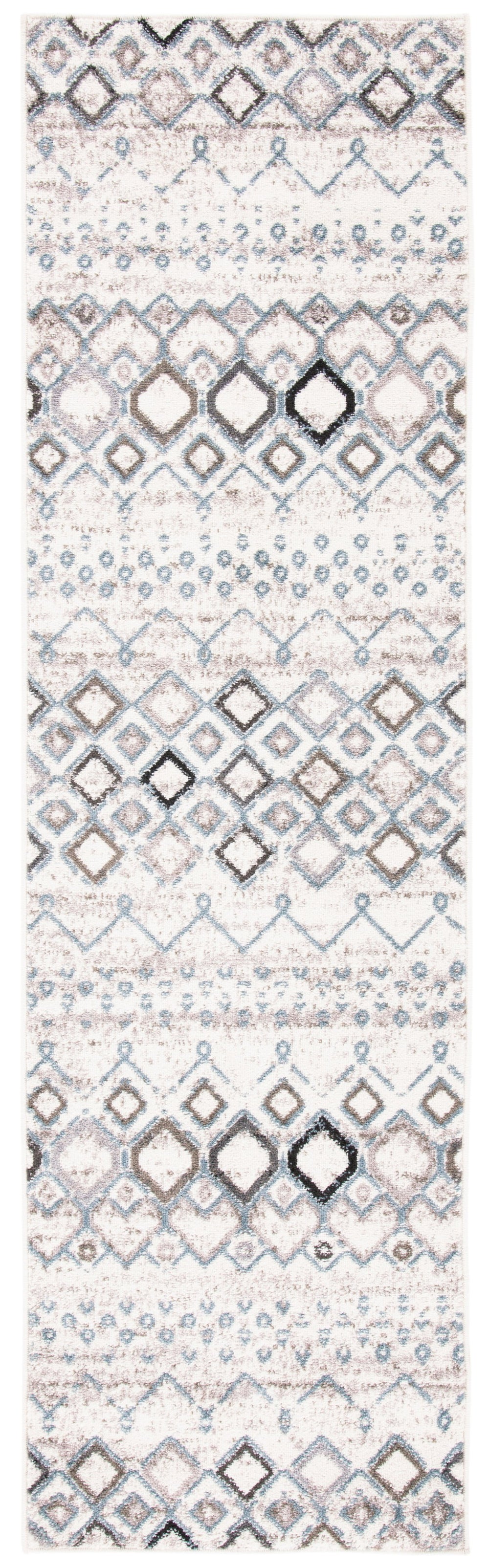 Safavieh Amsterdam Ivory Grey Round Rug 4Ft – Bohemian Minimalist Power-Loomed Turkey, Low Pile, Durable Blend AMS108A-4R