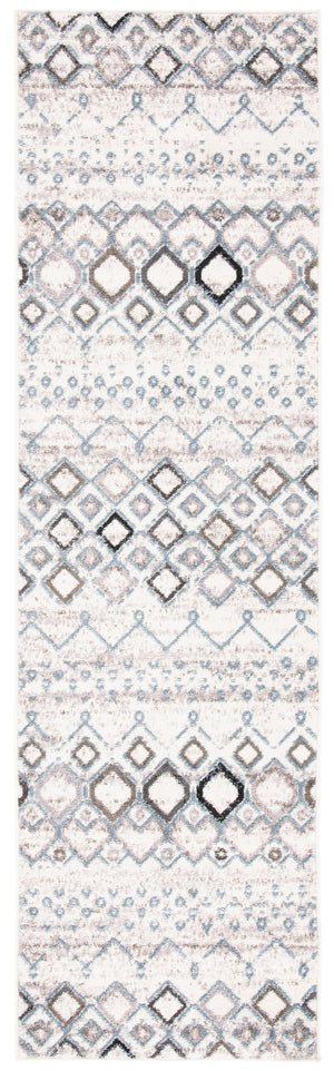 Safavieh Amsterdam Ivory Grey Round Rug 4Ft – Bohemian Minimalist Power-Loomed Turkey, Low Pile, Durable Blend AMS108A-4R