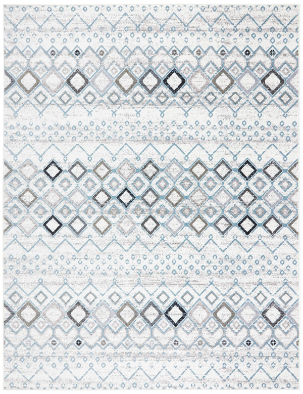 Safavieh Amsterdam Area Rug - Elegant Power-loomed Design With Bohemian Charm For Effortless Home Style Ivory ,Grey Polypropylene Pile Ams108a-4sq