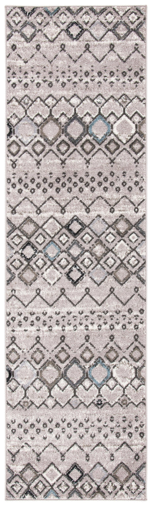 Safavieh Amsterdam Area Rug - Elegant Power-loomed Design With Bohemian Charm For Effortless Home Style Light Grey ,Brown Polypropylene Pile Ams108f-4sq