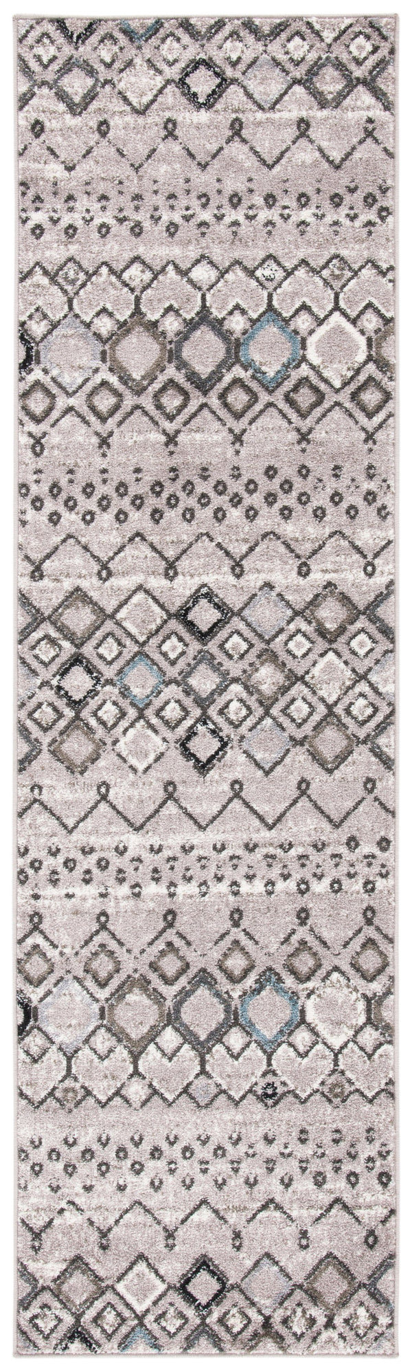Safavieh Amsterdam Area Rug - Elegant Power-loomed Design With Bohemian Charm For Effortless Home Style Light Grey ,Brown Polypropylene Pile Ams108f-4sq