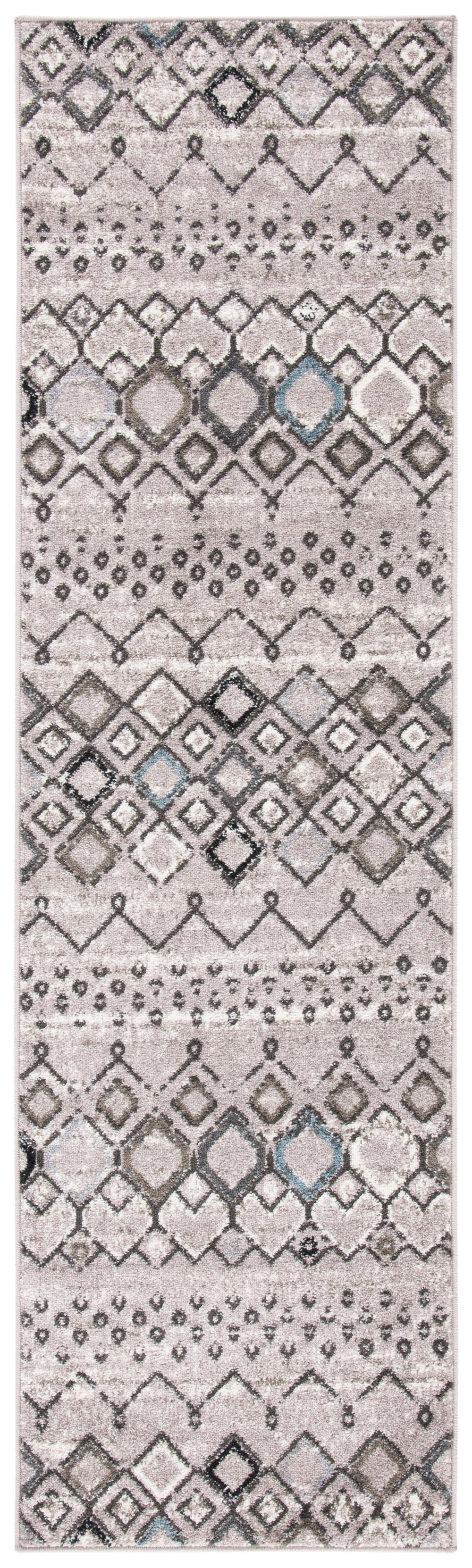 Safavieh Amsterdam Round 4' Area Rug Light Grey Brown — Low-Profile Power-Loomed Boho Rug, Durable Turkish Craftsmanship AMS108F-4R
