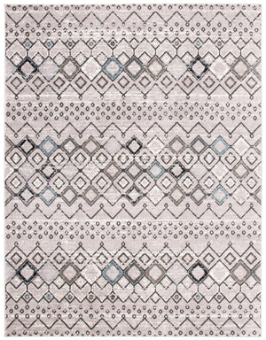 Safavieh Amsterdam Area Rug - Elegant Power-loomed Design With Bohemian Charm For Effortless Home Style Light Grey ,Brown Polypropylene Pile Ams108f-4sq