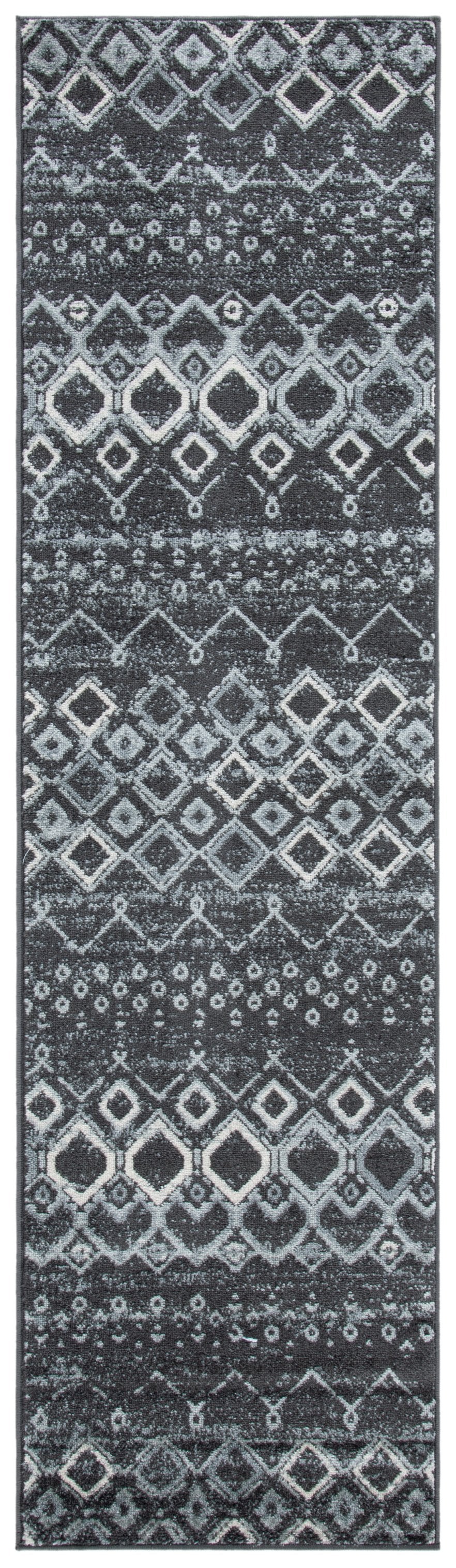Safavieh Amsterdam Bohemian Grey Square Rug - Low Profile Power-Loomed Blend For Durable Elegant Spaces 5'-1" x 5'-1" AMS108J-5SQ