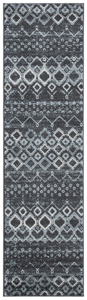 Safavieh Amsterdam Bohemian Grey Square Rug - Low Profile Power-Loomed Blend For Durable Elegant Spaces 5'-1" x 5'-1" AMS108J-5SQ