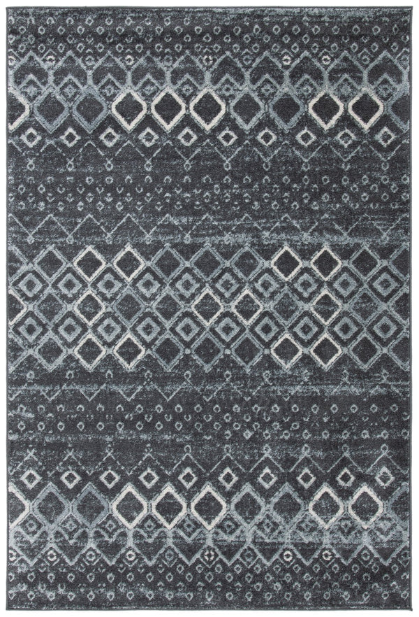 Safavieh Amsterdam Area Rug - Elegant Power-loomed Design With Bohemian Charm For Effortless Home Style Dark Grey ,Light Grey Polypropylene Pile Ams108j-10