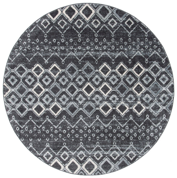 Safavieh Amsterdam Area Rug - Elegant Power-loomed Design With Bohemian Charm For Effortless Home Style Dark Grey ,Light Grey Polypropylene Pile Ams108j-10