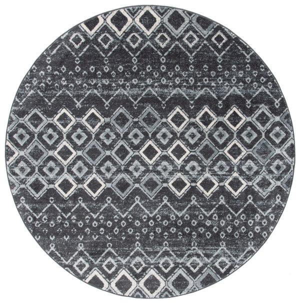 Safavieh Amsterdam Bohemian Grey Square Rug - Low Profile Power-Loomed Blend For Durable Elegant Spaces 5'-1" x 5'-1" AMS108J-5SQ