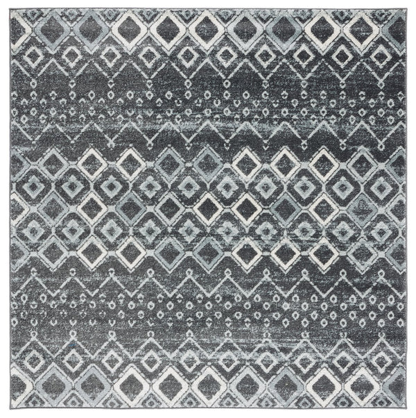Safavieh Amsterdam Area Rug - Elegant Power-loomed Design With Bohemian Charm For Effortless Home Style Dark Grey ,Light Grey Polypropylene Pile Ams108j-10