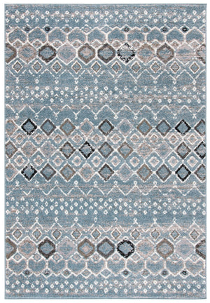 Safavieh Amsterdam Area Rug - Elegant Power-loomed Design With Bohemian Charm For Effortless Home Style Blue ,Ivory Polypropylene Pile Ams108l-4sq
