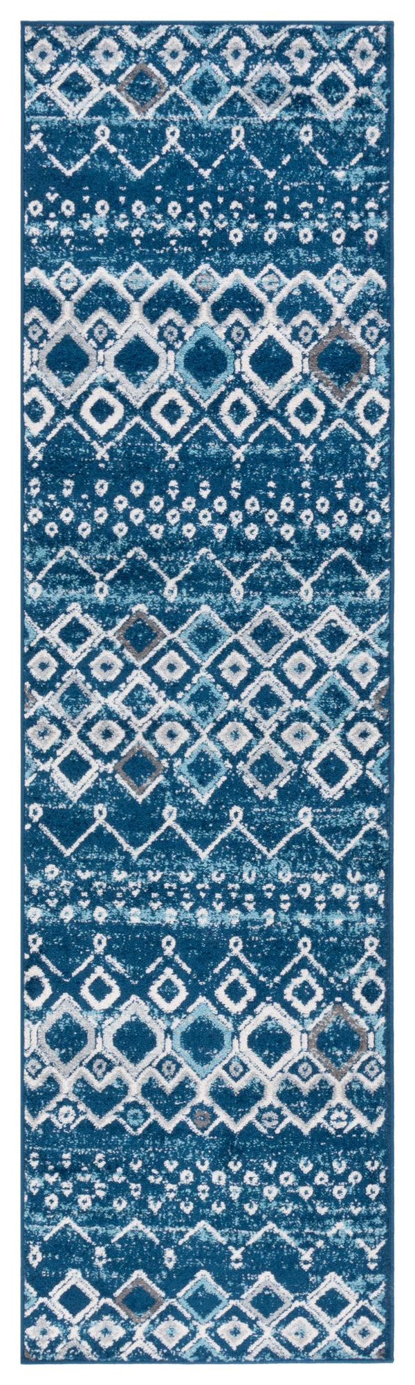 Safavieh Amsterdam Area Rug - Elegant Power-loomed Design With Bohemian Charm For Effortless Home Style Navy ,Beige Polypropylene Pile Ams108n-4sq