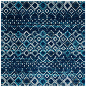 Safavieh Amsterdam Area Rug - Elegant Power-loomed Design With Bohemian Charm For Effortless Home Style Navy ,Beige Polypropylene Pile Ams108n-4sq