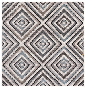 Safavieh Amsterdam Geometric Cream Beige Power Loomed Turkish Polypropylene Square Indoor Rug AMS109A-5SQ