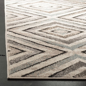 Safavieh Amsterdam Geometric Cream Beige Power Loomed Turkish Polypropylene Square Indoor Rug AMS109A-5SQ