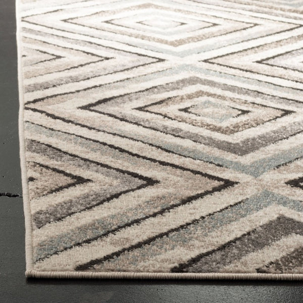 Safavieh Amsterdam Geometric Cream Beige Power Loomed Turkish Polypropylene Square Indoor Rug AMS109A-5SQ