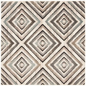 Safavieh Amsterdam Geometric Cream Beige Power Loomed Turkish Polypropylene Square Indoor Rug AMS109A-5SQ