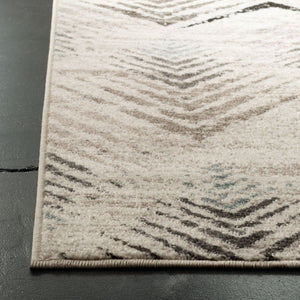 Safavieh Amsterdam Geometric Cream Beige Polypropylene Rug Turkish Woven Low Pile Modern AMS110A-5SQ