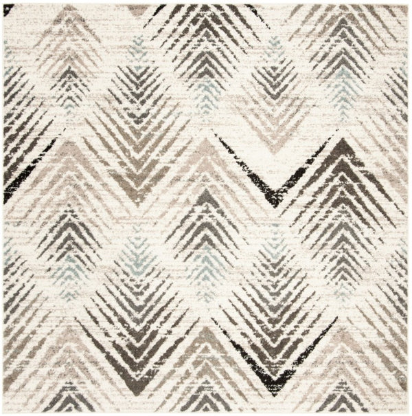 Safavieh Amsterdam Geometric Cream Beige Polypropylene Rug Turkish Woven Low Pile Modern AMS110A-5SQ
