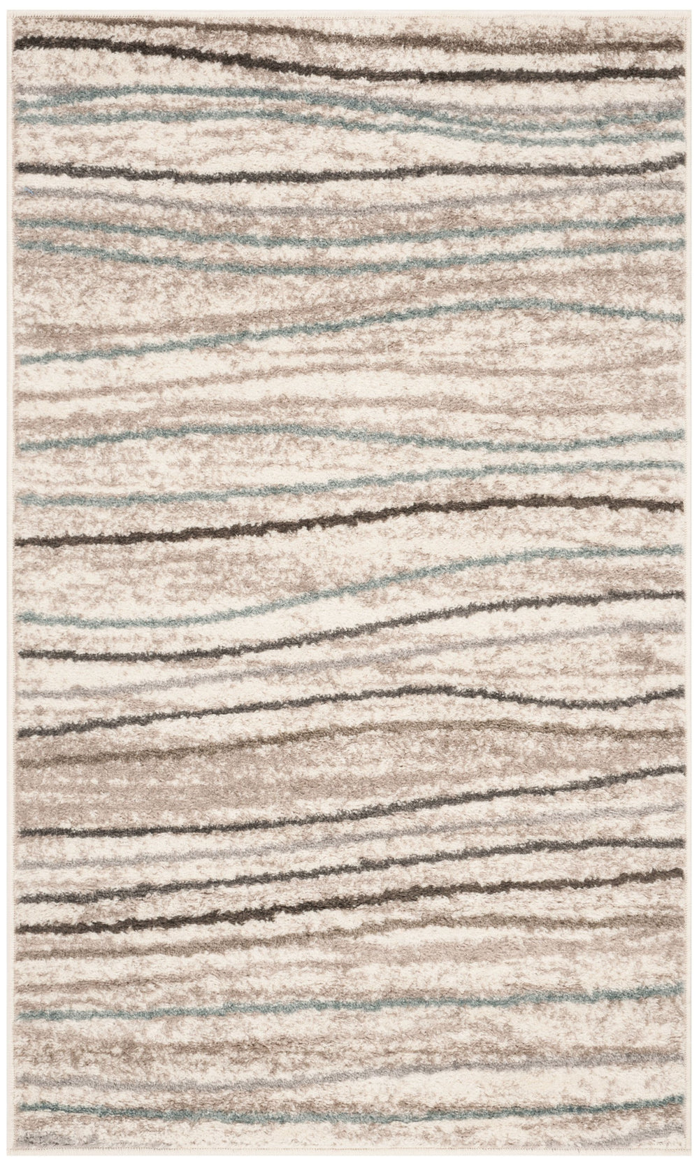 Safavieh Amsterdam Elegant Power-loomed Rug - Soft Polypropylene, Textured Pattern For Sophisticated Spaces Cream ,Beige Polypropylene Pile Ams111a-214