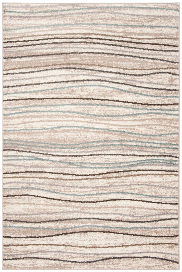 Safavieh Amsterdam Elegant Power-loomed Rug - Soft Polypropylene, Textured Pattern For Sophisticated Spaces Cream ,Beige Polypropylene Pile Ams111a-214