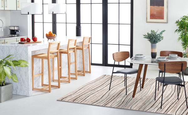 Safavieh Amsterdam Elegant Power-loomed Rug - Soft Polypropylene, Textured Pattern For Sophisticated Spaces Cream ,Beige Polypropylene Pile Ams111a-214