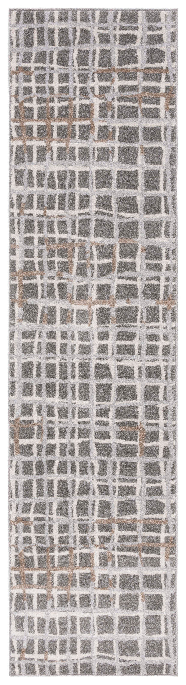 Safavieh Modern Gridlines Power Loomed  Rug Grey / Ivory AMT403C-29
