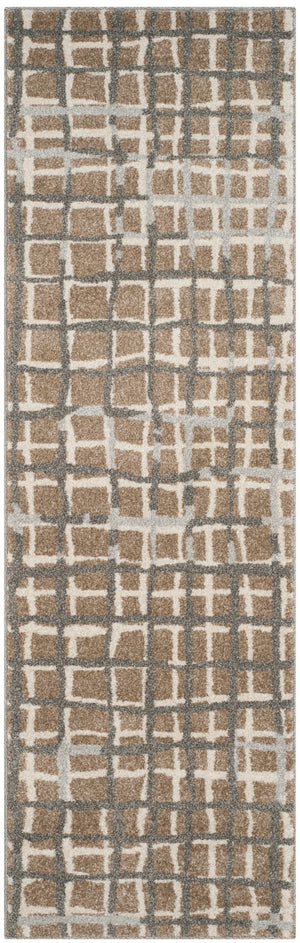 Safavieh Modern Gridlines Power Loomed  Rug Wheat / Beige AMT403S-27